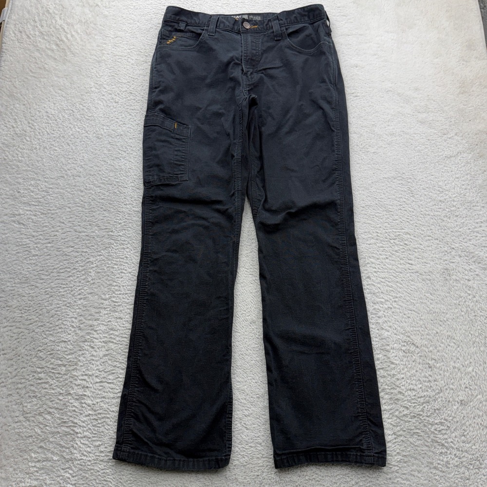 Ariat Rebar M4 Relaxed Straight Black Work Pants Mens 32x32 Utility Cargo Pant